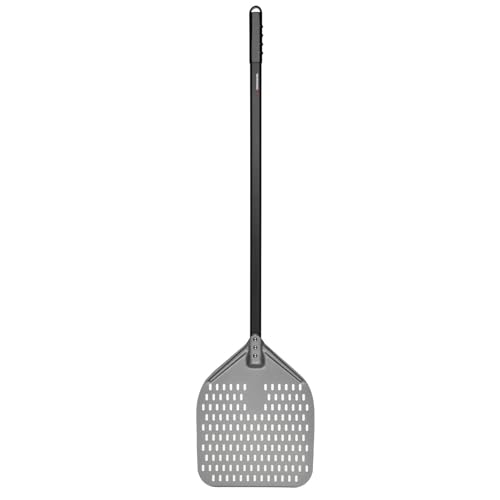 12 x 15 Inch Rectangular Aluminum Pizza Peel - 47 Inch Overall with Long Handle