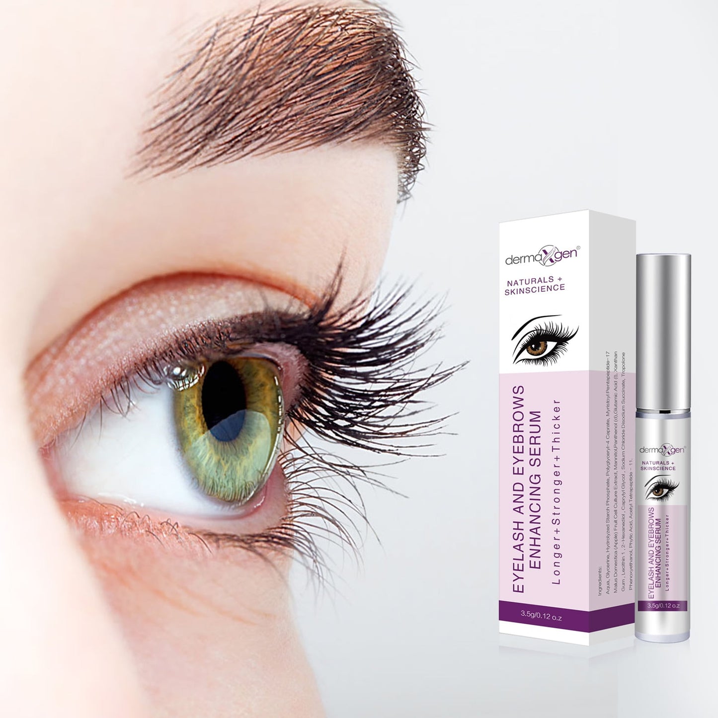 Dermaxgen Eyelash Enhancer | Organic Formula for Longer, Fuller Lashes - 5ML