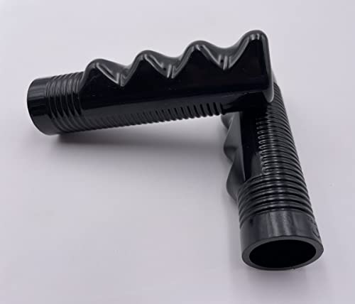 1 Inch Non-Slip Finger Groove Handlebar Grips - Classic Ribbed PVC Pair