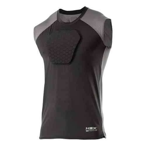McDavid Chest Protector Baseball Heart Guard Sternum Protection for Adults. Compression Shirt with HEX Padded Shirt