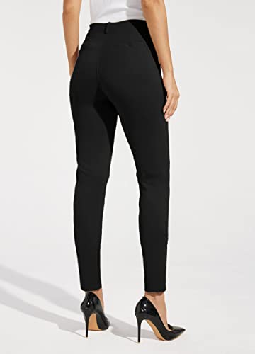 Willit Women's Yoga Dress Pants Skinny Leggings - Small, 28 Inch, Black