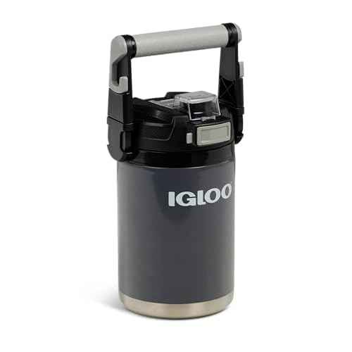 Igloo Rival Fusion 54OZ Insulated Water Jug, Large Water Bottle, Sports Water Jug, Grey