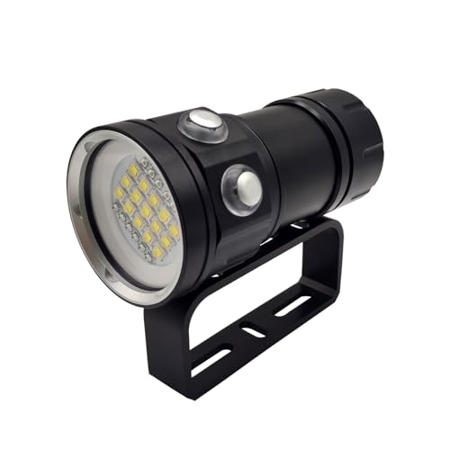 18000 Lumen Waterproof Dive Flashlight for Scuba & Snorkeling - IPX8