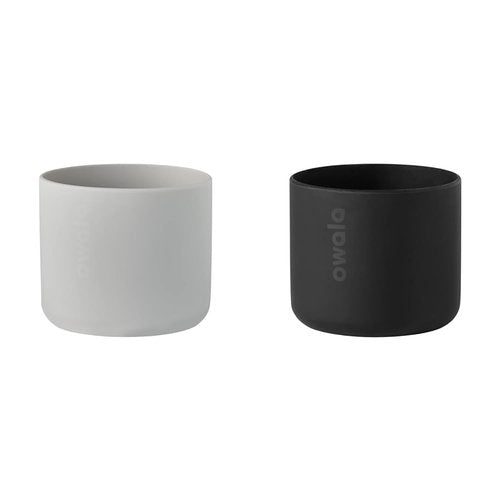 Owala Silicone Protective Sleeves for 24 Oz & 32 Oz FreeSip & Flip Stainless Steel Water Bottles, Grey & Black