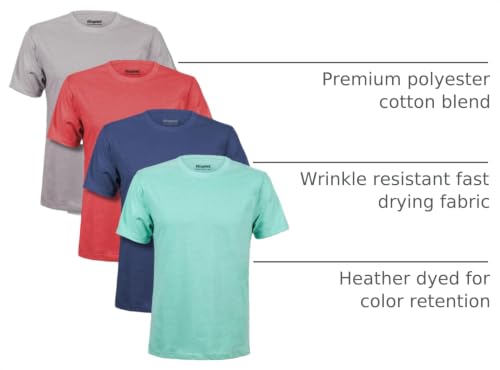 Kingsted Men's T-Shirts Large - Super Soft & Durable Crew Neck Shirt