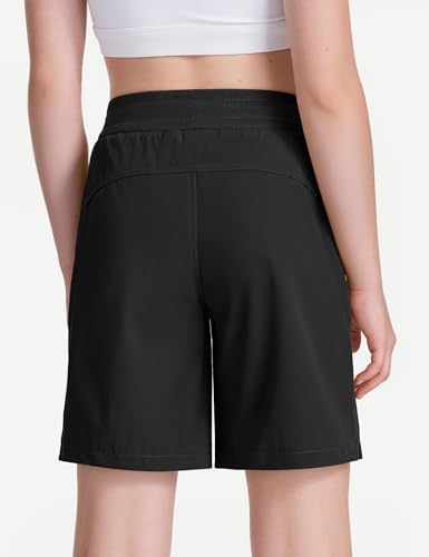 Girls Athletic Shorts Bermuda Uniform Cargo Quick Dry 13-14 Years Black