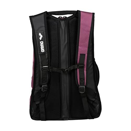 ARENA Unisex Adult Fastpack 3.0 Swimming Athlete Sports Backpack for Swimming Training Gear Gym Bag for Men and Women, 40 Liters, Plum/Neon Pink