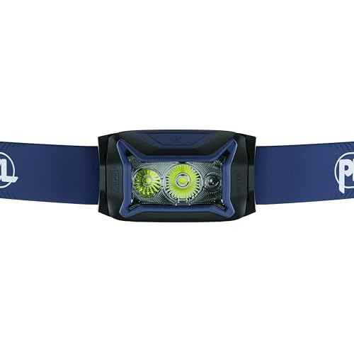 PETZL ACTIK Headlamp - Powerful 450 Lumen Light with Red Lighting, for Hiking, Climbing, Running, and Camping - Black