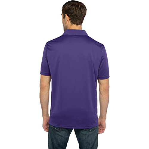 Men's College Polo Shirt LSU Tigers X-Large Team Color Moisture Wicking