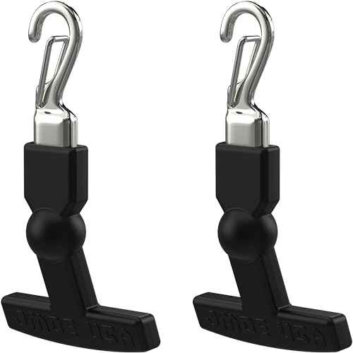 Jmoe USA Clippable Replacement T-Latch Zipper Pulls | Compatible with RTIC and Other Soft Coolers, Day Coolers, Backpack, and More | Made of Tough Rigid Plastic and Metal | 2-Pack | Universal Design