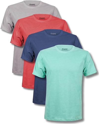 Kingsted Men's T-Shirts Large - Super Soft & Durable Crew Neck Shirt