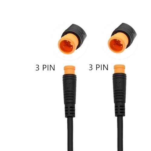 3 Pin E-Bike Throttle Connectors Electric Bicycle 3 Pin Sensor Thumb Throttle Cable Compatible with Motor Waterproof Connectors Female-Female/Male-Male/Female-Male Cables