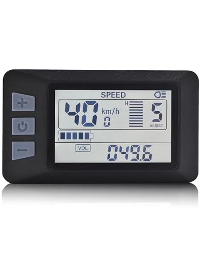 LCD P3H Ebike Display for 24V-60V Electric Bikes - UART No. 2 Protocol, Variation LCD-P3H-5PIN