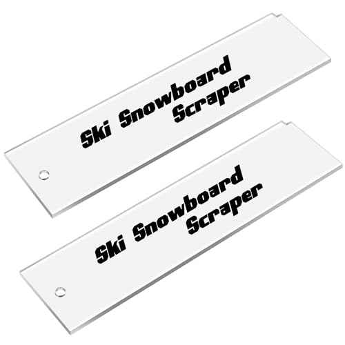 Snowboard Wax Plastic Scraper- Ski Wax Scraper- Ski Snowboard Plastic Scraper for Removing The Extra Cooled Wax (9 x 2.2 Inch)