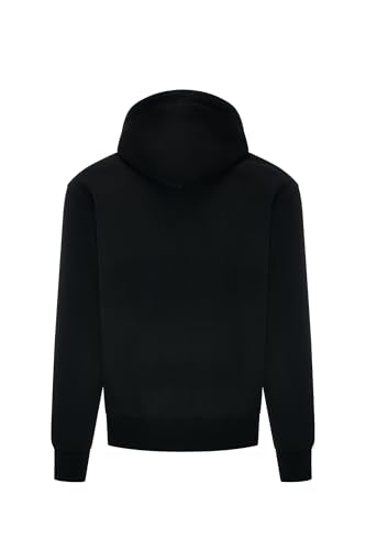 Men's Fleece Golf Hoodie Medium Black - Soft Cotton-Blend Swing Embroidery