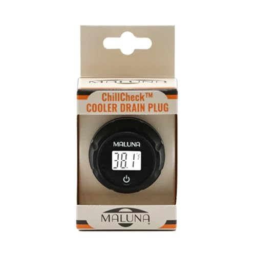 Maluna ChillCheck Thermometer Cooler Drain Plug – Real-Time Temperature Monitoring, Rechargeable Battery, Water-Tight Seal – Compatible with YETI, RTIC and Maluna Coolers