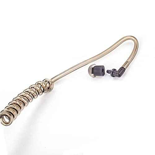 Replacement Acoustic Coil Tube for Two Way Radio Earpiece and Headset, Surgical Grade UV Resistant Acoustic Tube (Black)