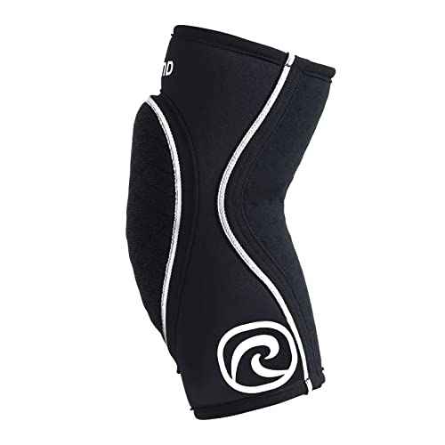 Rehband Elbow Support & Protector for Men & Women Black, 5mm Neoprene Elbow Protection for Volleyball & Handball & Indoor Sports