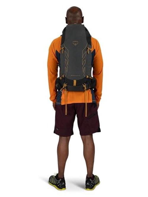 Osprey Talon Velocity 30L Men's Hiking Backpack, Dark Charcoal/Tumbleweed, S/M