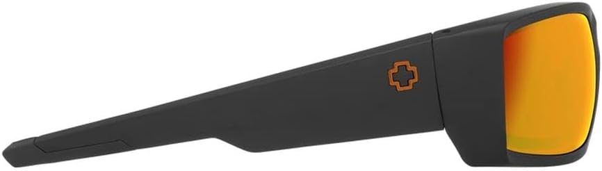 Spy Optic General Dale Jr. Sunglasses Matte Black with Happy Orange Spectra Mirror Lens