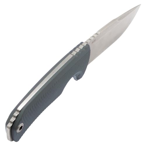 Fixed Blade Knife with Gray Handle - 4.2-Inch Full Tang CRYO 440C Steel
