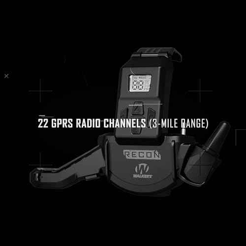 Walker's Recon Digital Muffs - Durable IPX4 Resistant Shooting Hearing Protection Electronic Muffs, 2 AAA Batteries Included