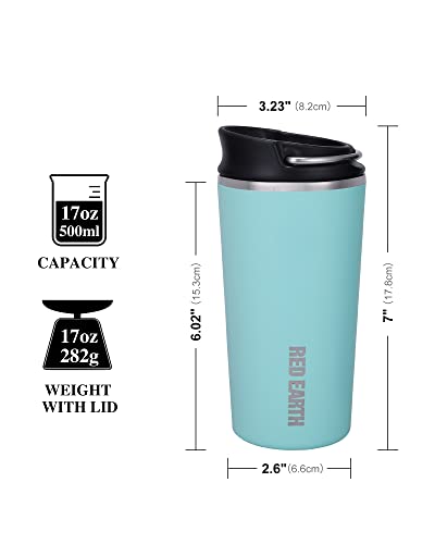 GiNT 17oz Travel Tea Mug with Infuser and 2 Lids - Green, Vacuum Insulated Stainless Steel