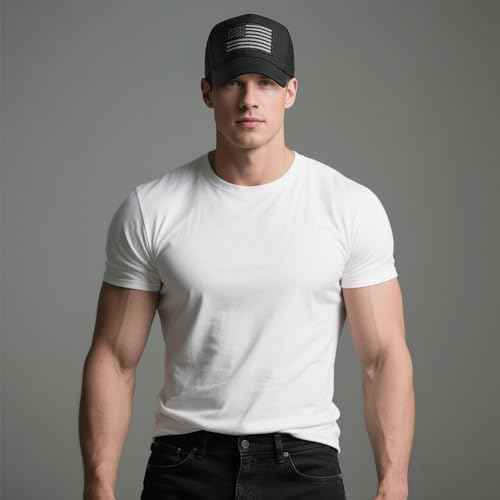 American Flag Trucker Hat, Quick Dry Baseball Cap for Men & Women, Laser Cut Mesh Waterproof Snapback Hats