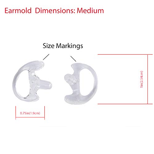 2 Wire Covert Acoustic Tube Earpiece Headset for Motorola Walkie Talkie 2-Pin 2.5MM