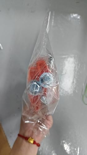 4Pcs Screw in Tent Stakes Heavy Duty, 8" Ground Stakes Ground Anchors Screw in, Metal Screw Tent Stakes Heavy Duty Tent Pegs, Ground Threaded Tent Spikes for Outdoor Camping (Orange)