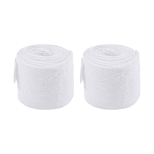 White Hand Wraps for Boxing & MMA - 138 Inch Wrist Support Straps - Starsouce