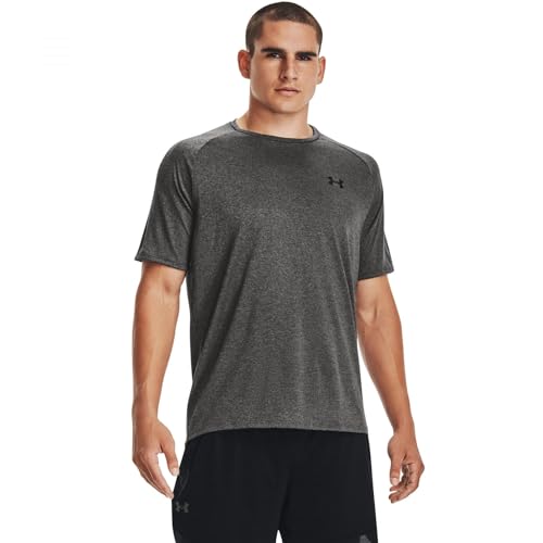 Under Armour Mens Tech 2.0 Short-Sleeve T-Shirt - 4X-Large Big Carbon Heather/Black
