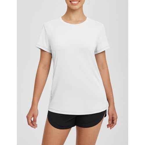 baleaf Women's Running Shirts Short Sleeve Workout Athletic Tops Moisture Wicking Quick Dry Exercise Hiking UV Sun Shirt