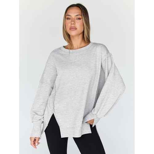 Trendy Queen Womens Oversized Sweatshirts Hoodies Crewneck Shirts Fall Outfits Teen Girls Y2k Winter Clothes