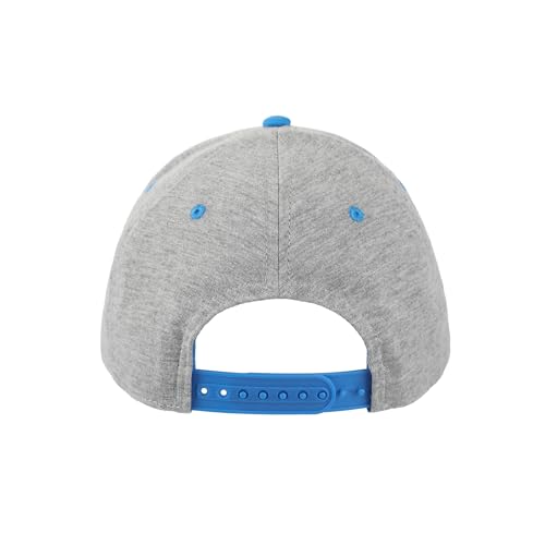 Dog Man Character Snapback Hat Youth Gray & Blue Adjustable Cap