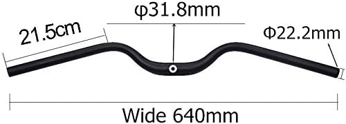 UPANBIKE Urban Road Bike Bicycle Retro Handlebar 31.8mm Moustache Shape Wide 640mm