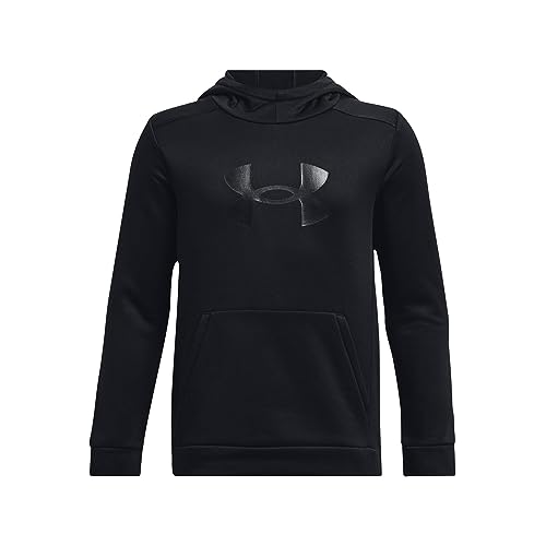 Under Armour Boys' Armour Fleece Big Logo Hoodie - Medium Black
