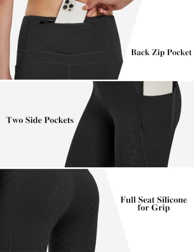 Women's Winter Riding Breeches Small Black Fleece-Lined Equestrian Pants