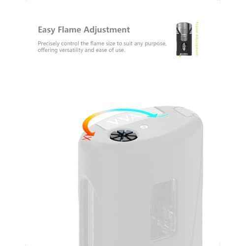 All-in-One Butane Torch Lighter Black, for Men