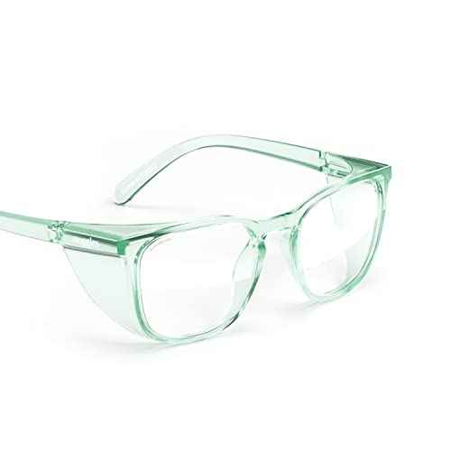 Stoggles Square Z87.1 Certified Polycarbonate Safety Glasses, Scratch & Shatter-Proof, Blue-Light & UV Blocking Lens, Top & Side Shields, Anti-Fog Dip Coated, Durable, Protective & Stylish Eyewear