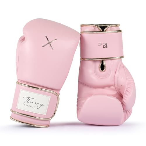 Pink Women's Boxing Gloves 12 oz Ventilated Palm Multi-Layered Synthetic Leather