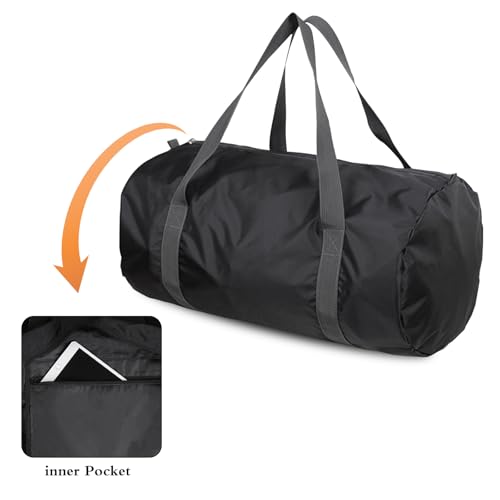 Foldable Travel Bag S Black Lightweight Gym Duffle for Women & Men