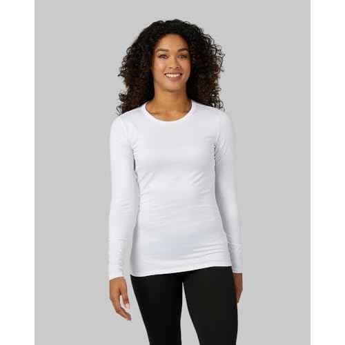 32 Degrees Heat Women's Lightweight Crew Base Layer Top | Form Fitting | Long Sleeve | 4-Way Stretch | Thermal