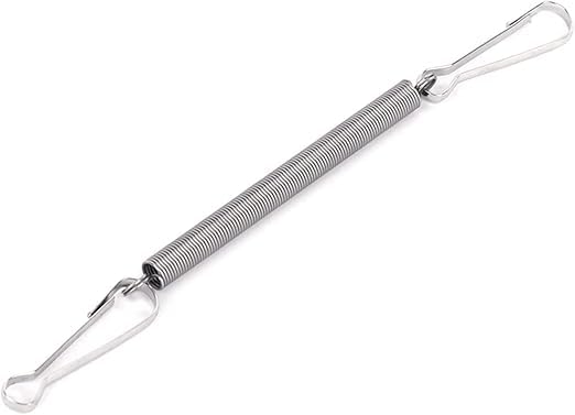 2 Clips Stainless Steel 3.1 Inch Silver Replacement Springs with Spring Fastening Water Drinking Bottle Medical Compression Garments for Rabbit Hamster Water Bottle Spring Clip, Rabbit Water Bottle
