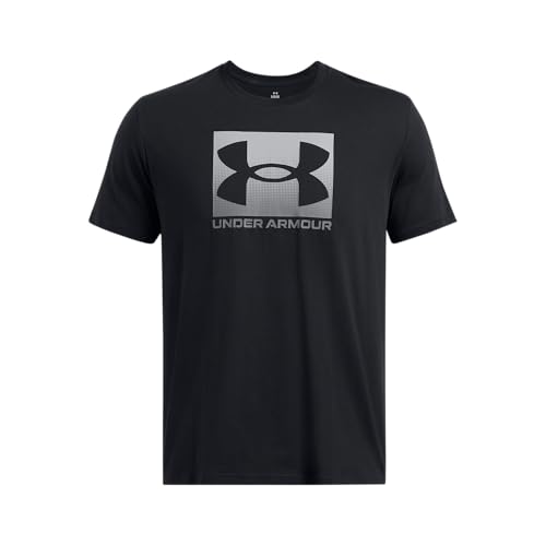 Under Armour Men's Large Black & Pitch Gray Graphic Sports T-Shirt - Quick-Drying Cotton Blend
