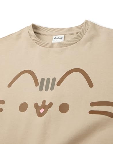 Kids 9-10 Years Pusheen Girls Sweatshirt & Joggers Set - Beige