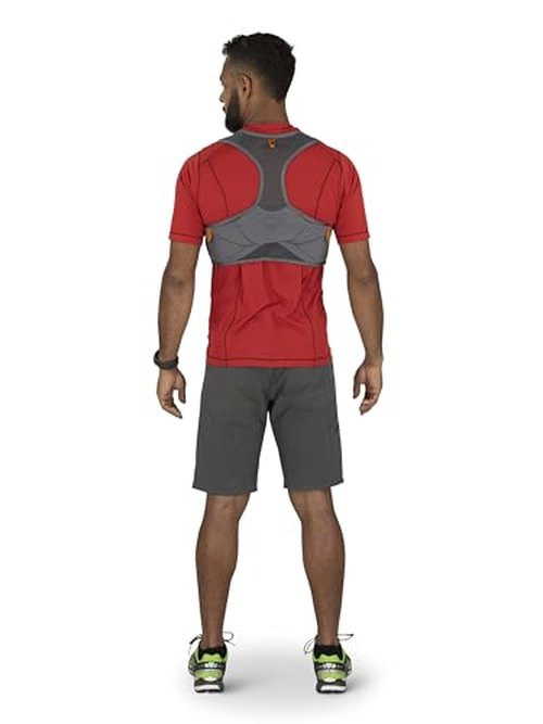 Osprey Duro LT Men's Running Hydration Vest with Hydraulics Soft Flasks, Phantom Grey/Toffee Orange, Large