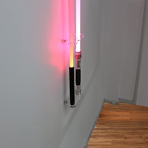 Lightsaber Wall Mount Rack - Transparent 3 Holes Lightsaber Display Stand