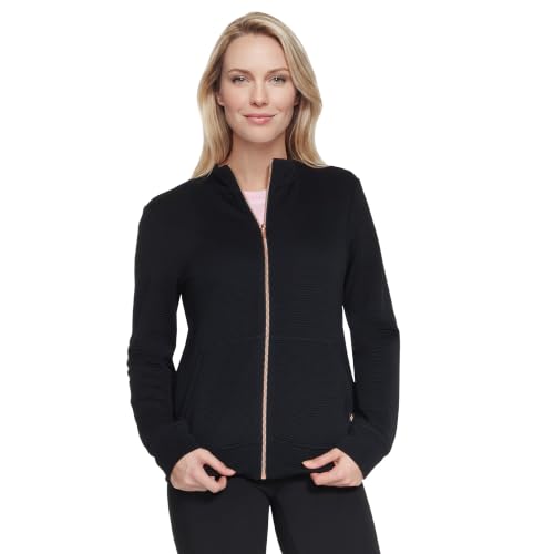 Skechers Women's The Go Walk Ottoman Jacket - Cozy Fit, XX-Large, Black