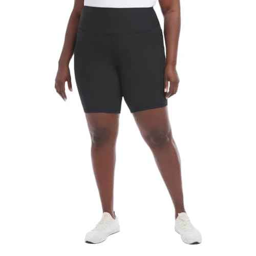 Danskin Women's High Rise Bike Shorts - Workout Shorts - Volleyball Shorts - Yoga and Dance, 2-Pack